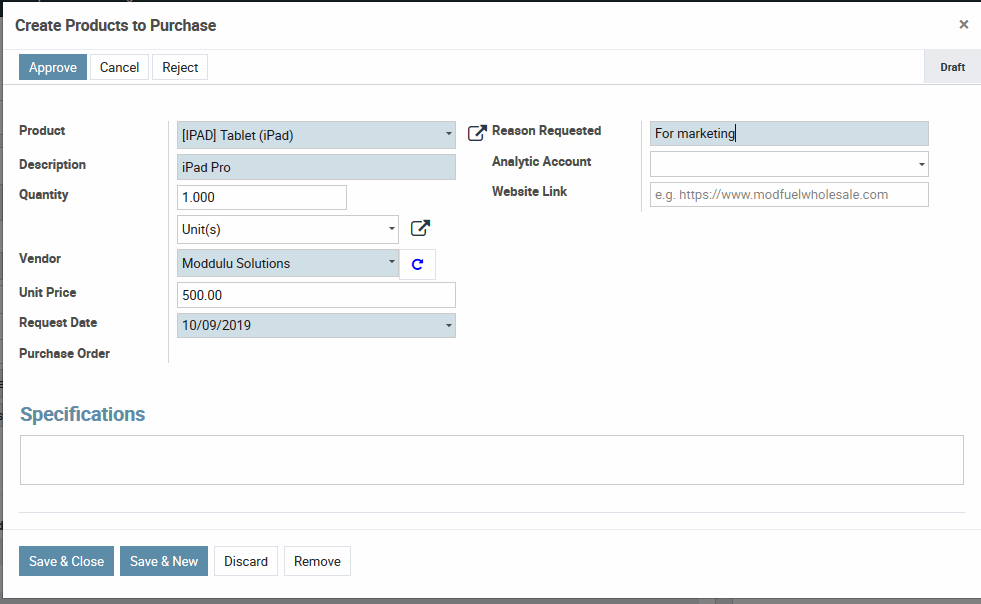 Odoo • Text and Image